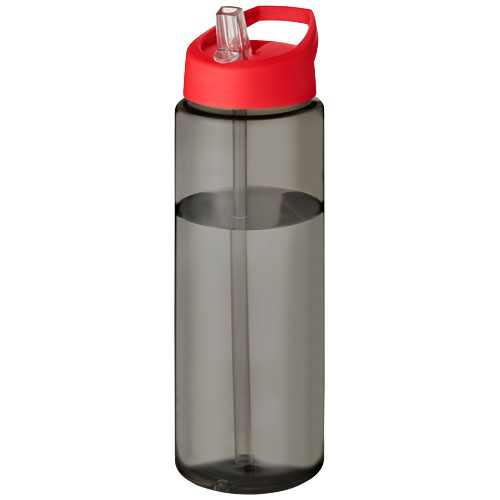 Bouteille sport personnalisable 850 ml Ocean Plastic H2O Active® Charbon et Rouge